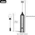 Handheld Electric Milk Frother, Type C Rechargeable Blender, 3 Mixing Speeds, Mini Beverage Blender with 2 Whiskers