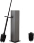 2 Toilet Brush and Holder Floor Standing, Gun Gray with Replaceable Heads, Bathroom Toilet Brush, Freestanding Toilet