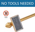 Adjustable Magnetic Curtain Rods for Metal Doors, 09-16 Inch, 4 Pack, Gold, No Tools Required