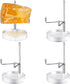 4 Pcs Adjustable Metal Arms Display Stand Easel with Round Acrylic Base for Decorative Display, Crystal, Geodes, Mineral