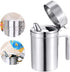 Oil Can Stainless Steel Olive Oil Dispenser Bottle, 550ML Leak Proof Pot for Kitchen Cooking, BBQ, Salad Storage with