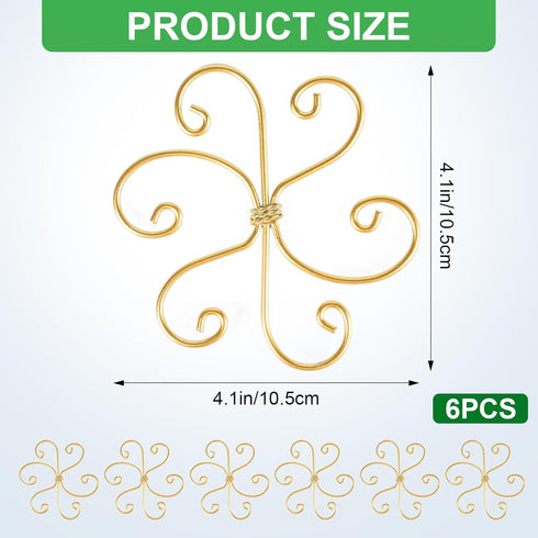 Mewcooss 6pcs Set Plant Stem Support, Iron Monstera Plants Support, Plant Stem Holder Support Unique Design Bamboo