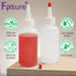 4 Oz (1) FIXSURE Plastic Squeeze Bottles with Red Tip Cap, Squirt Bottle For Ketchup, BBQ, Sauces, Syrup, Condiments