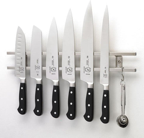 Mercer Culinary 18 Inch x 2.4 Inch x .9 Inch Magnetic Knife Bar - Stainless Steel