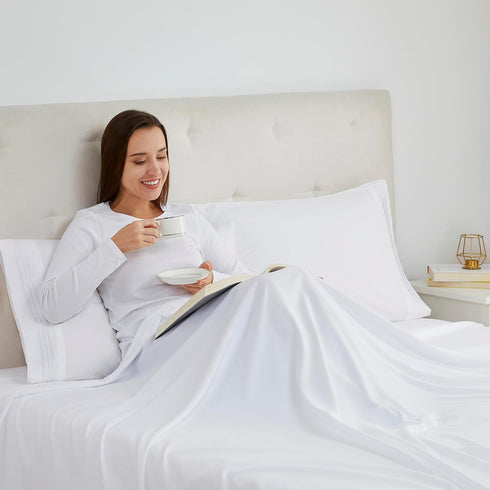 Nestl White King Pillow Cases - 20x40 Inches, Soft Microfiber, Envelope Closure, Set of 2