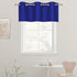 Royal Blue Valances for Bedroom Solid Blackout Thermal Insulated Cobalt Blue Valances for Windows, 1 Panel 42W X18 L