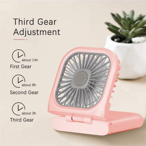 Portable Mini Neck Fan, Quiet Handheld USB Rechargeable Fan for Home Office Outdoor Travel