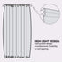FMFUNCTEX Sheer Side Front Door Curtains 40" White Black Branch Tree Print with Matching Tiebacks