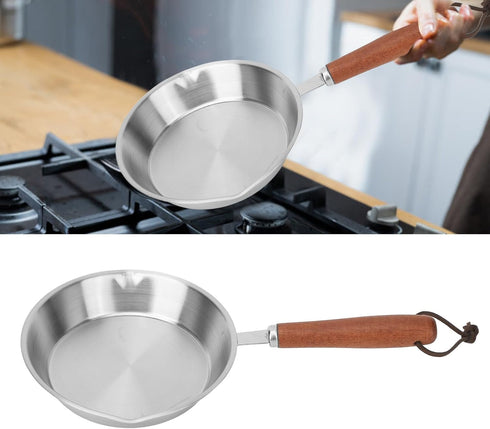 Non-Stick Frying Pan, 12CM Skillet Omelette Pan for Induction Cooking, Gas or Electric, Stainless Steel Egg Frying