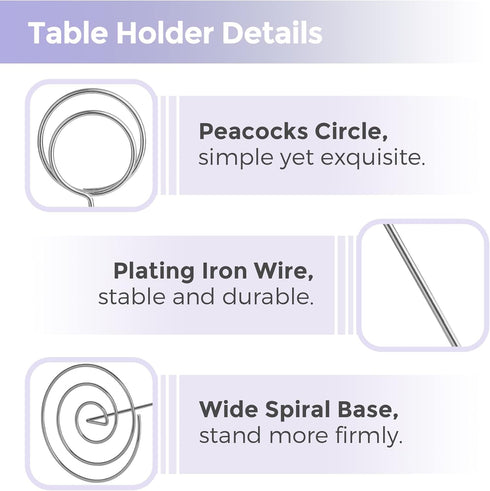 Table Number Holders 10Pcs - 8.75 inch Place Card Holder Stands for Wedding Party Graduation Reception Decorations