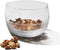 Amehla 18-ounce Nut Bowl, Snack Jar and Candy Dish with Hammered Finish, Handblown Glass End Table Piece.