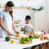 Cute Bear Wooden Cutting Board and Safe Wooden Kids Knife Set, Natural Thick Montessori Knife for Kids, 2Pcs