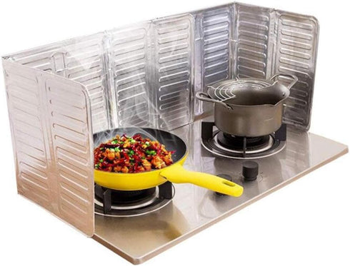 2Pcs Disposable Oil Splash Guard, Aluminum Foil Gas Stove Oil Splatter Screen Board for Kitchen and Dining Room