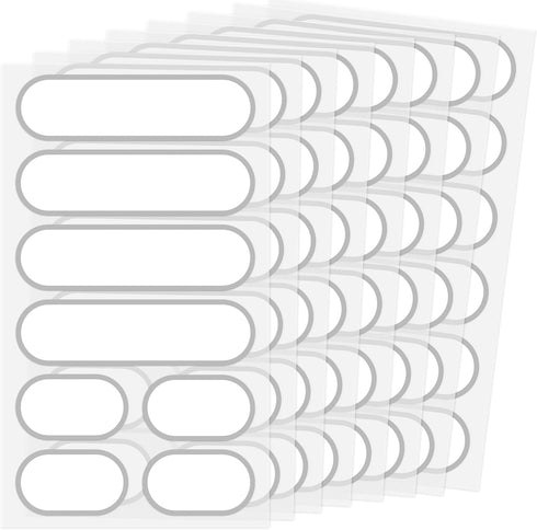 CHUBBIEE Removable Waterproof Food Labels, Write-on Kitchen Labels for Food Storage Containers, Pack of 64