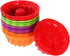 12Pcs Non-Stick Silicone Fluted Cake Mould, Round Baking Pan for Cake, Gelatin, Mousse, Bread (2.55 x 2.55 x 1.18 Inch)