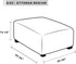 Easy-Going Stretch Ottoman Cover, Folding Storage Stool Protector, Soft Slipcover with Elastic Bottom, Medium, Chocolate