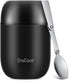 DaCool Insulated Lunch Container, 16 oz Stainless Steel Vacuum Bento Hot Lunch Box for Kids, Black