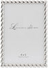 Lawrence Frames Rope Design Metal Frame, 4x6, Silver