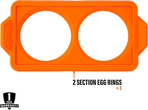 5600 (Set 3) BLACKSTONE Silicone Egg & Omelet Ring of for Breakfast, Non Stick Food Grade Round Egg Cooking Shapers