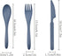 Wheat Straw Cutlery Set, Knives Spoons and Forks Set, Reusable Flatware for 5, Party, Travel, Work, Picnic, Camping
