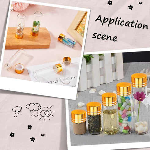 SUNNYCLUE 30Pcs Tiny Jars with Aluminum Screw Caps, 15ml Mini Glass Bottles for Wedding Party Favors Decor DIY Crafts