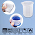 Moukiween 10pcs Silicone Measuring Cups for Resin, 100ml Mixing Cups, Non-Stick Clear with Precise Scale for DIY Craft