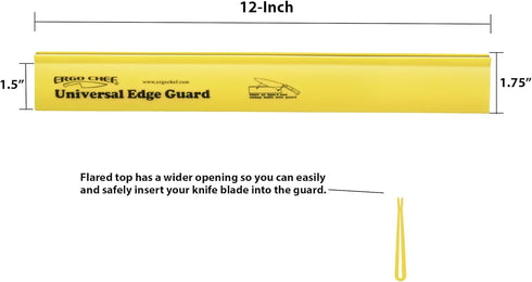 Ergo Chef Knife Edge Guard 12 inch x 1.5 inch Knife Protector Blade Guards (Yellow) by Ergo Chef