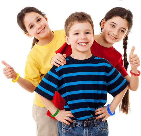 7.5 Inch 12 Pack- ArtCreativity Building Block Bracelets for Kids- Colorful Stretchy Rubber Wristbands for Boys