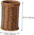 Rattan Silverware Utensil Holder - Imitation Rattan Drying Rack, Wicker Cup, Flatware Storage Basket
