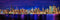 New York City 2022 Manhattan Midtown Skyline Photo Print, Unframed, Night Color, 11.75 x 36 inches