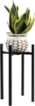 (15" Sunnyglade Plant Stand Metal Potted Plant Holder Sturdy, Galvanized Steel Pot Stand with Stylish Mid-Century