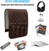 Sofa Armrest Organizer, Non-Slip Bedside Caddy Storage for Recliner Couch, 5 Pockets for Cell Phone, TV Remote