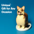 Kikkerland Solar Powered Corgi Dog Figurine: Fun Animal Decor for Home, Office, Garden, Car, Great Novelty Toy