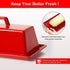 Porcelain,7" Countertop Butter Dish with Lid, Butter Keeper Butter Dishes-Dishwasher Safe, Ceramic Butter Dish