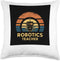 Vintage Cute Robot Stem Tee Throw Pillow - Robotics Teacher Stem School