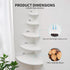 9inch Gieanoo White Corner Wall Shelf Solid Oak Wood Floating Corner Shelf with Wire Hole Corner Wall Storage Display