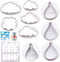 Markeny 10 Pack Cake Fondant Embossing Mold, Balloon Cloud Fence Cookie Cutters for Sugarcraft Baking