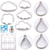 Markeny 10 Pack Cake Fondant Embossing Mold, Balloon Cloud Fence Cookie Cutters for Sugarcraft Baking