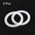 MECCANIXITY White Silicone Gasket Seal Replacement for 1-Cup Aluminium Coffee Maker, 38x50x2.2mm, Pack of 5