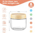 DRKIO 10 Oz Overnight Oats Containers with Lids, 6 Pack Glass Storage Jars for Meal Prep, Snacks, Yogurt
