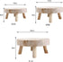 UNIE Round Mini Wooden Stool for Indoor & Outdoor Use