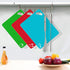 Kitchen Plastic Cutting Board Set, Extra Thick Flexible Non-Slip Chopping Board with Colored Icons, Set of 4
