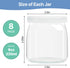 8 Count 6oz 100% Suteck Yogurt Jars - Small Glass Yogurt Cups With Lids, BPA Free, Airtight & Dishwasher Safe! Perfect