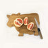 4576, Cow Shape Bamboo Wood Cutting Board Cow Shaped Steak Serving Board, 13.5" x 7.5", 1 Pack by JB HOME COLLECTION