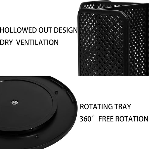 Plastic Cup and Lid Holder, Coffee Cup Dispenser Organizer for Countertop, Breakroom, Bathroom, Kitchen Cabinet - Black
