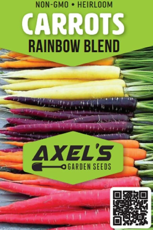 Axel's Garden Seeds Packets 750 3 Packets Rainbow Carrot Seeds for Planting Heirloom Non GMO Seeds Plant & Grow Rainbow