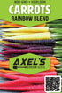 Axel's Garden Seeds Packets 750 3 Packets Rainbow Carrot Seeds for Planting Heirloom Non GMO Seeds Plant & Grow Rainbow