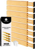 Expandable Bamboo Drawer Dividers 8 Pack with Labels, Drawer Organizer for Kitchen, Clothes, Office, Bathroom