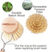 3 Packs, AMERWASH PLUS Classic Dish Brush Replacement Head Natural Bristle Tampico Fiber for All Purpose Cleaning