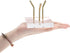 Hipiwe Gold Metal Arm Display Stand Easel with Acrylic Base for Decorative Display of Sphere Crystal Ball, Eggs,